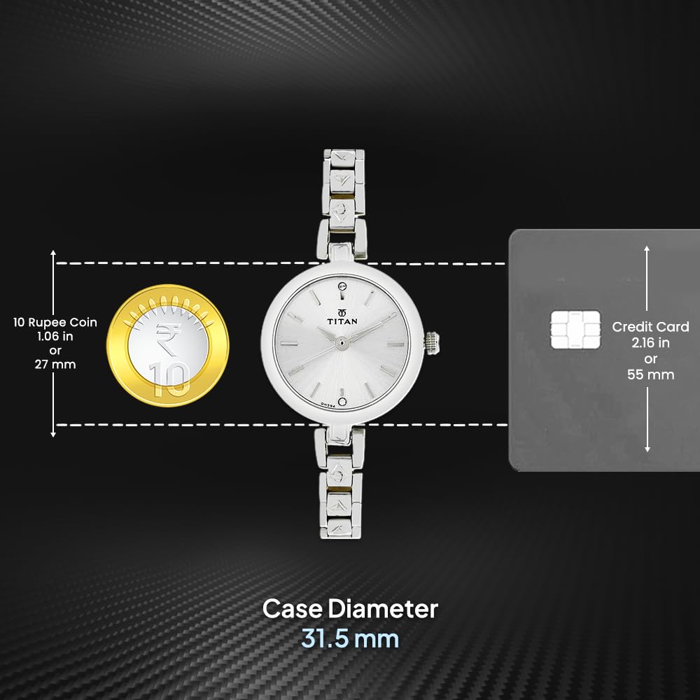 Titan Karishma Analog Silver Dial Women's Watch -NM2598SM01 / NL2598SM01