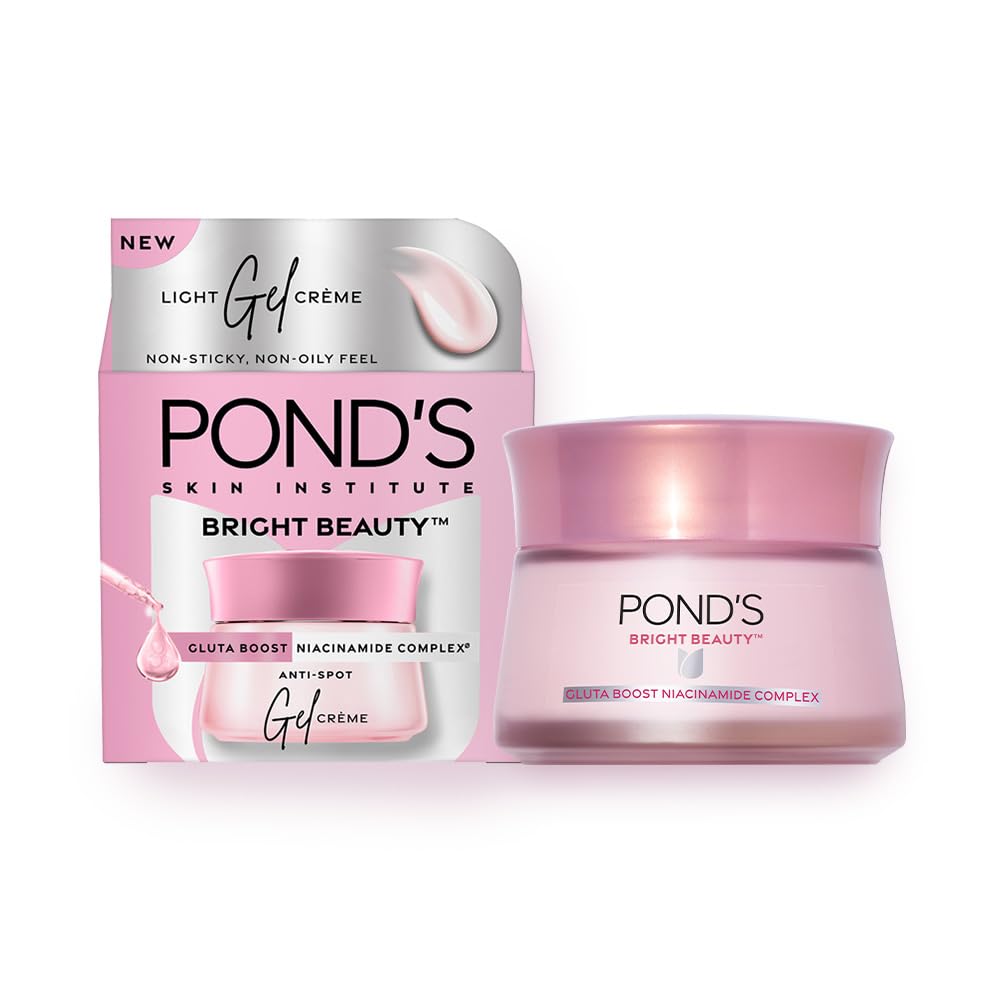 Pond's Bright Beauty Gel Crème with Glutaboost Niacinamide Complex for Fading Dark Spots in 2 Weeks, 50g