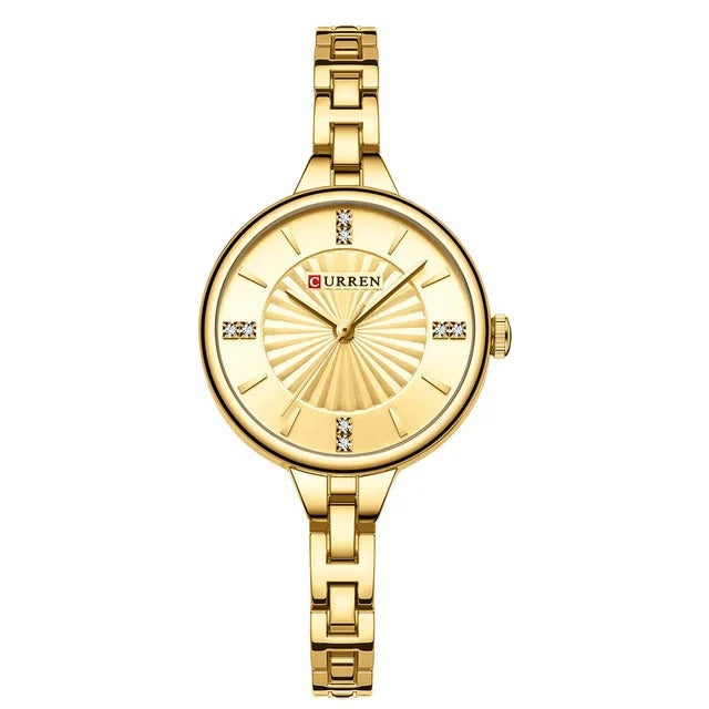 CURREN 9097 Women's Quartz Watch | Elegant Stainless Steel Strap Fashion Wristwatch