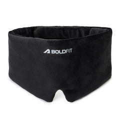 Boldfit Silk Eye Mask For Sleeping Men Adjustable Super Soft Eye Mask For Comfortable Sleep Travelling Sleeping Mask Sleep Mask Pad Large -Black