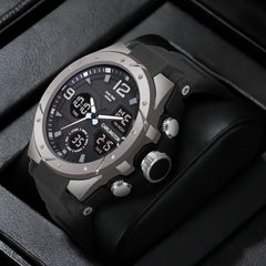 Carlington Resin Endurance Analog-Digital Sports Watch For Men And Boys - Ct 9105 Black