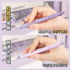 0.5mm Gel Pens Retractable Quick Dry Ink Fine Point Smooth Writing Pens for School Office Supplies Black ink (Pack of 5) (Flower Story)
