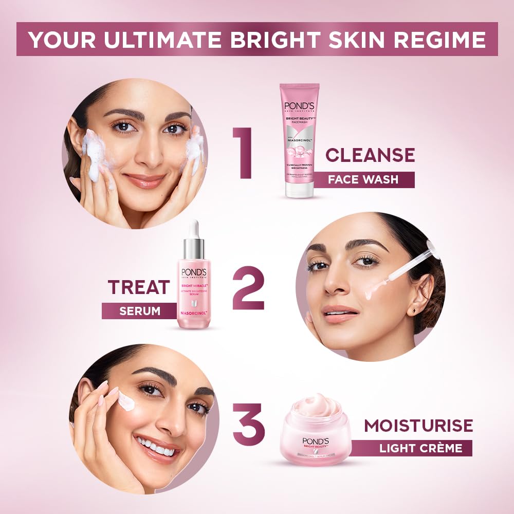 Pond's Bright Beauty Spot-less Glow Serum | Infused with Hyaluronic Acid|| Vitamin B3 | Gluta-Boost-C | 30ml