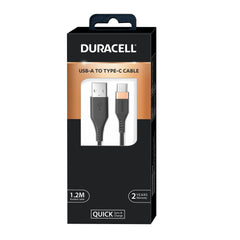 Duracell Usb Type C, 3A Braided Sync & Fast Charging Cable, 3.9 Feet (1.2M), Qc 2.0/3.0 Ultra Fast Charging, Seamless Data Transmission, Series 3, Black - Wireless Accessory from Duracell - Shop in Sri Lanka at Arcade.lk