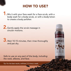 BELLAVITA Exfoliate Coffee Scrub for Face & Body, Blackhead Remover, De Tan Removal Ayurveda, Dirt Removal from Neck, Knees, Elbows, Arms 75 g (Pack of 1)