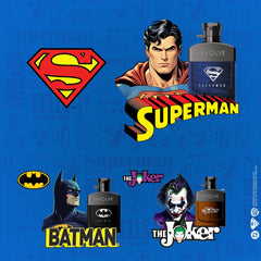 Involve Your Senses Superman Car Perfume Spray with 3 Hanging Cards | DC OFFICIAL MERCHANDISE from Warner Bros | Freshen Up Your Car with Strong Aquatic Notes - WBSPR03-50ml | Car Air Freshener