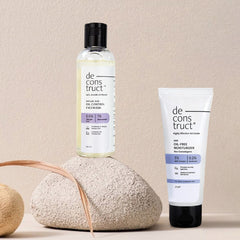 Deconstruct Cleanse & Hydrate Duo – Salicylic Acid Face Wash 100ml + Oil-Free Moisturizer 50g | For Oily, Acne-Prone & Combination Skin | Gentle Cleanse + Non-Oily Hydration | Unisex Skincare