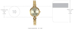 Titan Karishma Analog Champagne Dial Women's Watch -NM2598YM01 / NL2598YM01