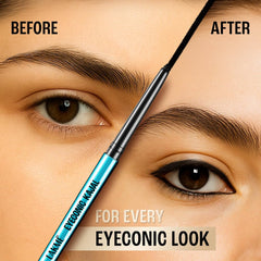 LAKMÉ Eyeconic Black Kajal 0.35 g (Combo Pack of 2) Matte Kohl Liner in a Twist Up Pencil - Waterproof|| Smudge Proof & Long Lasting Eye Makeup