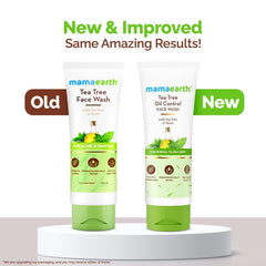 Mamaearth Tea Tree Oil Control Face Wash | Controls Acne & Pimples | Removes Excess Oil | For Oily and Sensitive Skin | For Men & Women | 100 ml