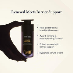 FLOUT Own Time Anti-Ageing Retinoid Night Serum for Face | Targets Fine Lines, Wrinkles, Tone & Texture | Gentle, Non-Irritating | Granactive Retinoid, Bakuchiol & Squalane | All Skin Types | 30 ml
