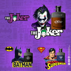 Involve Your Senses - The Joker Car Perfume Spray with 3 Hanging Cards | DC OFFICIAL MERCHANDISE from Warner Bros | Freshen Up Your Car with Strong Aquatic Notes - WBSPRO2-50ml | Car Air Freshener