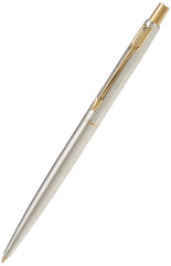 Parker Classic Stainless Steel Ballpoint Pen | Gold Trim | QuinkFlow Technology | Blue Ink, Fine Tip