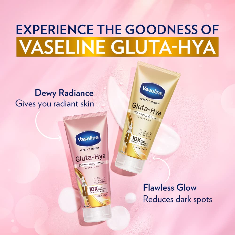 Vaseline Gluta-Hya Dewy Radiance, 200ml, Serum-In-Lotion, Boosted With GlutaGlow, for Visibly Brighter Skin from 1st Use - Beauty from Vaseline - Shop in Sri Lanka at Arcade.lk