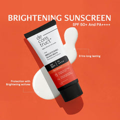 Deconstruct Brightening Protect Duo|10% Vitamin C Face Serum (30 Ml) + Brightening Sunscreen (50 G)|Get Glowing Skin With Sun|Spf 50+|No White Cast, Non Irritating & Quick Absorbing|Pack Of 2
