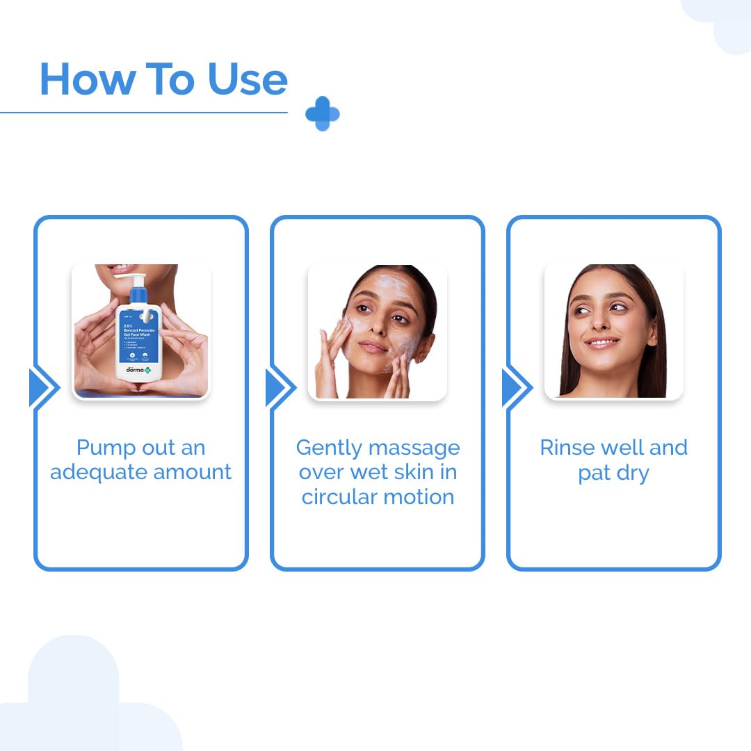 The Derma Co. 2.5% Benzoyl Peroxide Gel Face Wash | With Ceramide Complex & Glycerin | For Active Acne | Kills 99.9% of Acne Bacteria | Non-Drying | For Oily & Acne Prone Skin | Unisex | 100 ml