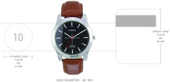 TIMEX Men Leather Analog Black Dial Watch-Tw00Zr264E, Band Color-Brown - Watch from TIMEX - Shop in Sri Lanka at Arcade.lk