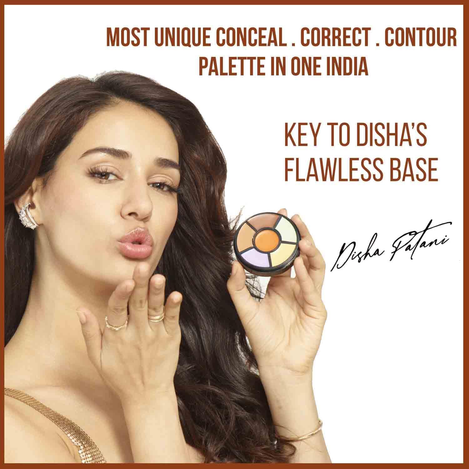 INSIGHT Pro Concealer Palette - Shade Corrector | Makeup Wheel for Face | Satin–Matte Finish | 3-in-1 Conceal, Contour & Correct | Waterproof | Full Coverage | 15gm