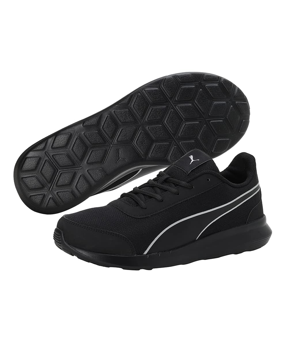 Puma mens Dazzler Black Silver Running Shoe Black Silver Arcade.lk