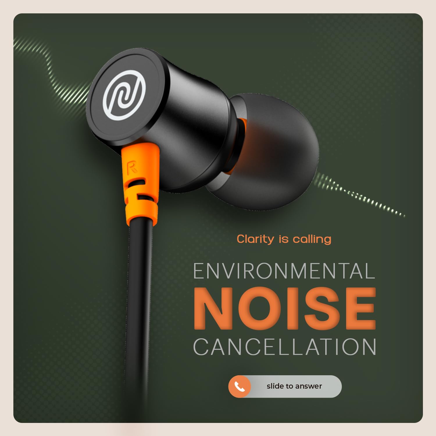 Noise Newly Launched Airwave Bluetooth in Ear Neckband with 50H of Playtime, 3 EQ Modes, ENC for Calling, Low Latency(Upto 50ms), 10mm Driver, BT v5.3(Jet Black)