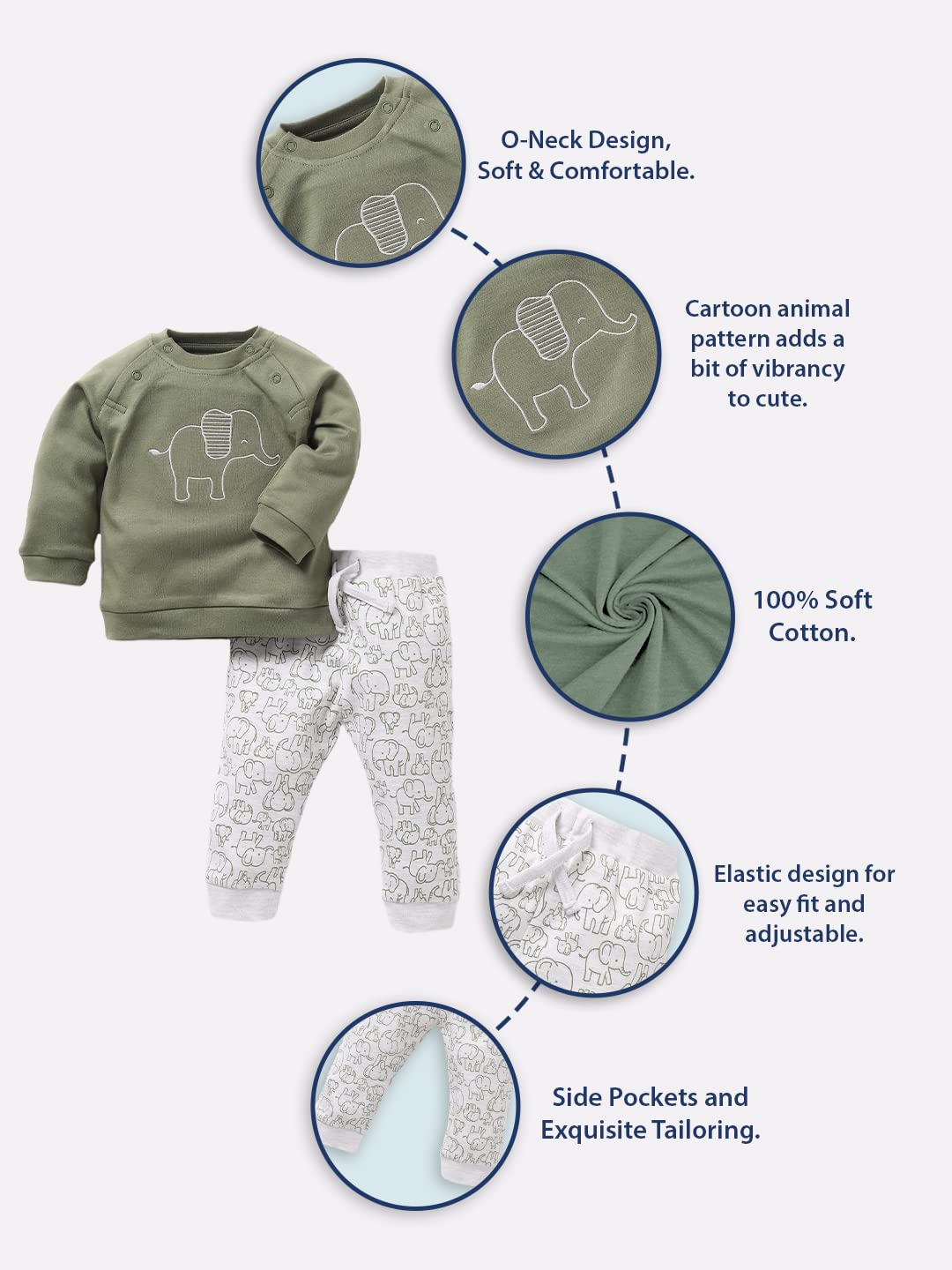 BABY GO Unisex Baby Clothing Set