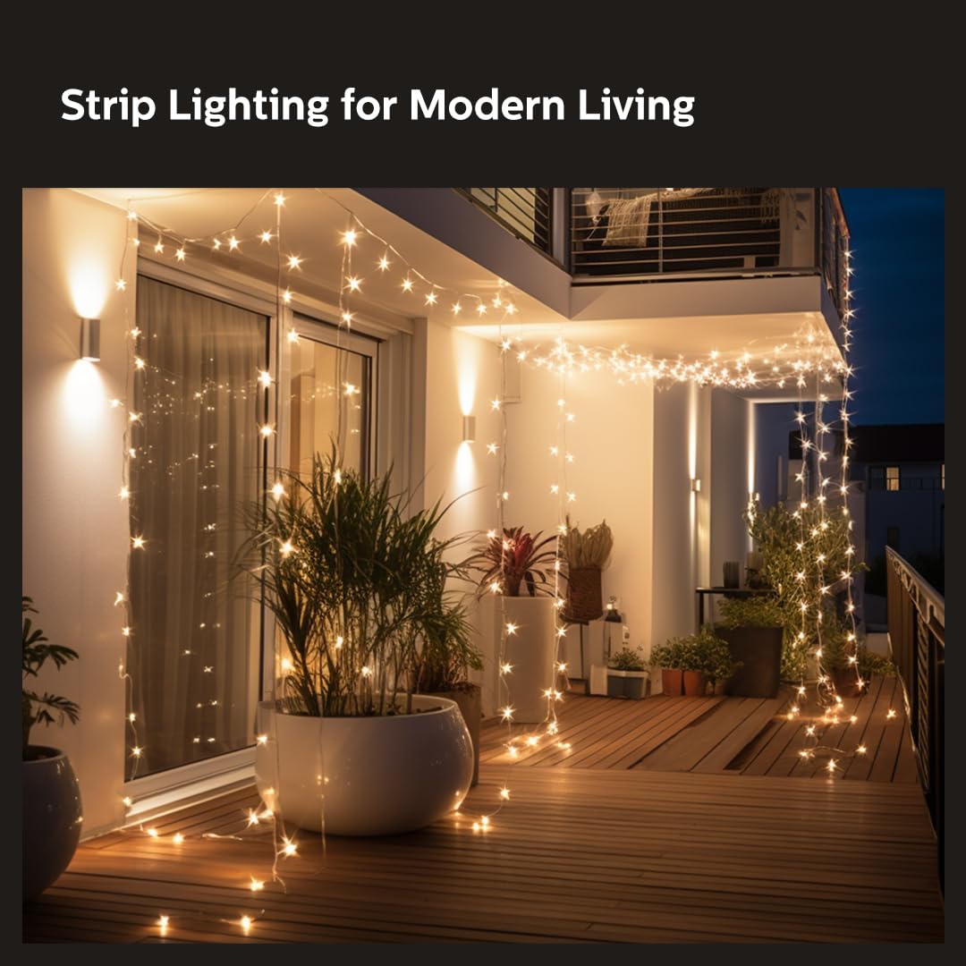 PHILIPS Starlit 12 Meter 72 LEDs String Light for Decoration | Decorative LED String Light | Warm White, Pack of 1