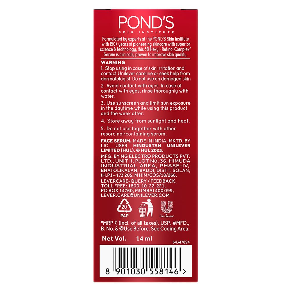 POND'S Youthful Miracle Hexyl Retinol Complex, Renew & Repair Serum 14ml
