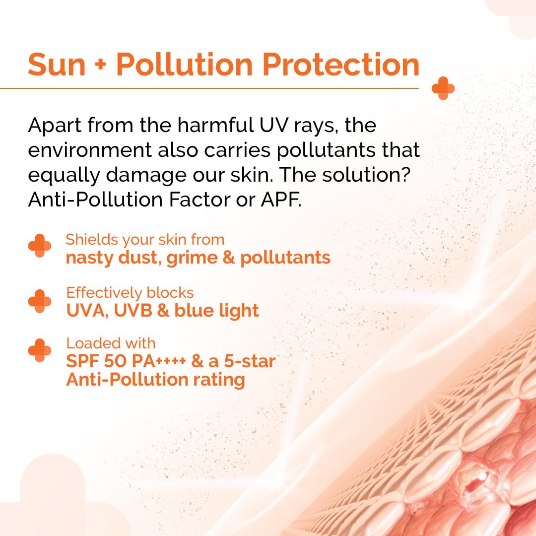 The Derma Co 1% Hyaluronic Sunscreen Oil-Free Matte Gel SPF 50 PA++++ | For Oily, Acne-Prone Skin | Lightweight Texture | No White Cast | Broad Spectrum Protection & Blue Light Protection