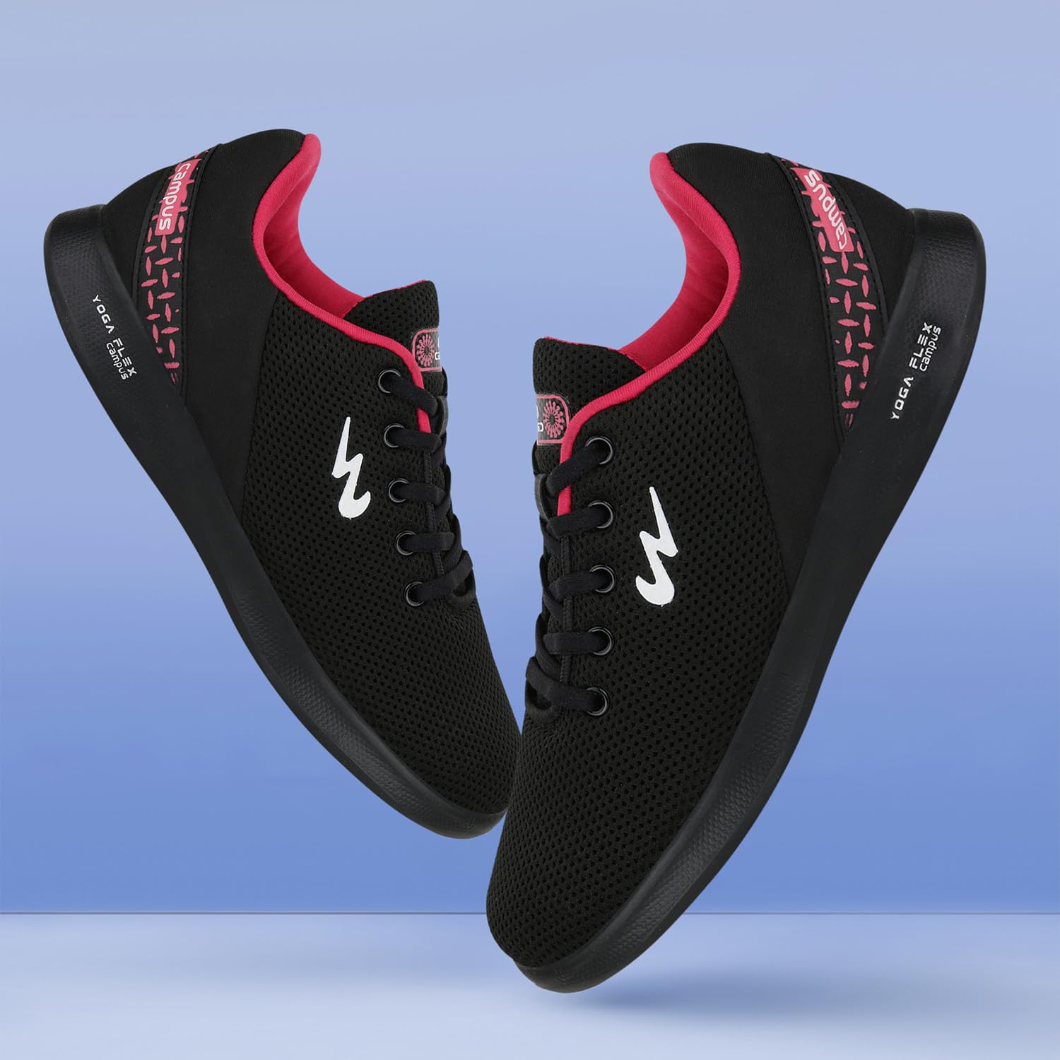 Campus Women's Cristy Running Shoes BLK/Rani - 6UK
