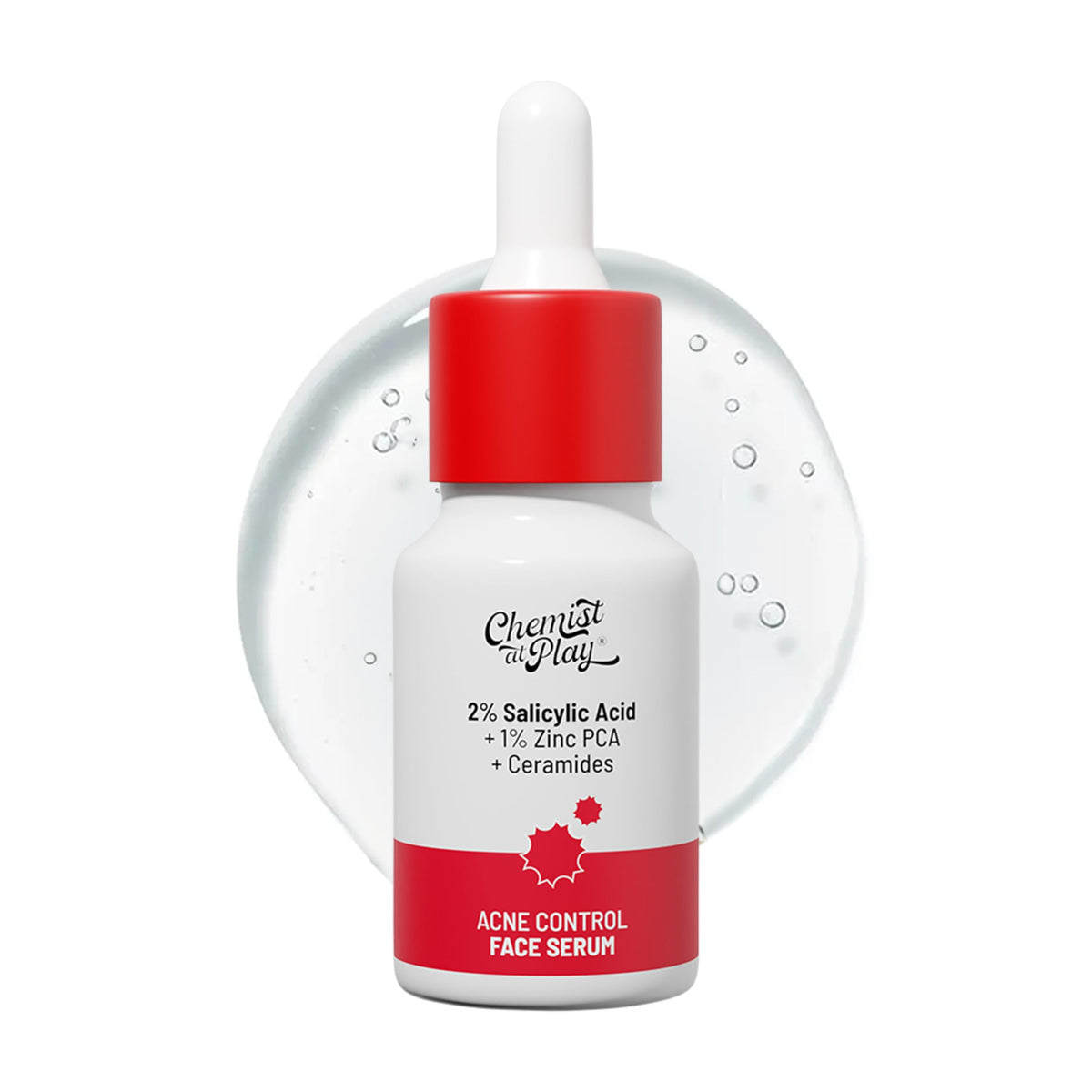 Chemist At Play 2% Salicylic Acid Face Serum | Treats Active Acne | Controls Excess Oil | Fades Acne Marks | Improves Skin Texture | 30ml