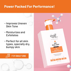 Chemist At Play AHA Body Lotion with 5% Natural AHA, Niacinamide, Shea Butter | For Dry & Dead Skin Cells | Deep Nourishment, Moisturization & Radiant Skin | 236ml