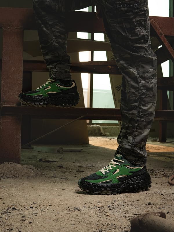 Bacca Bucci Colossus Men's Chunky All-Terrain Sneakers with Rugged Outsole & Ortholite Insole | Outdoor Trail Walking Shoes | Breathable Mesh & Synthetic Uppers