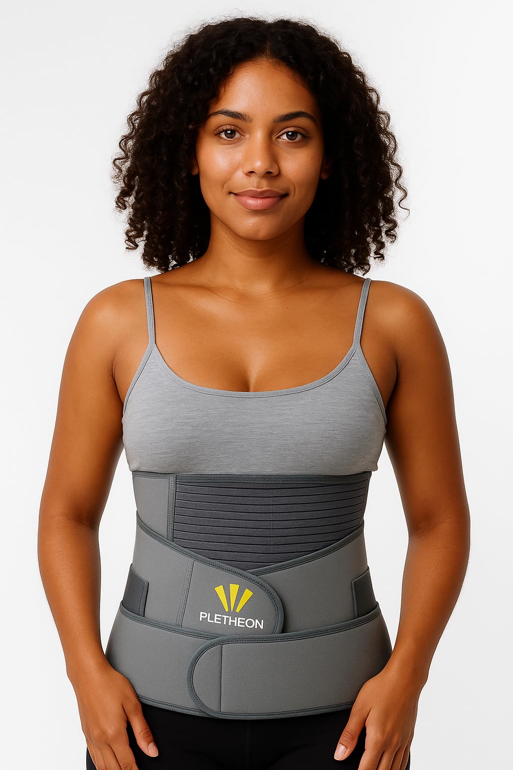 PLETHEON Neoprene 3-in-1 Postpartum Abdominal Belt For Women Belly, Waist & Pelvis Support | Post Pregnancy Recovery Belt | Maternity Tummy Wrap For Slimming & Back Pain Relief (Gray)