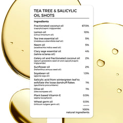 Brillare 5% Tea Tree Hair Oil Shots for Dandruff & Itchy Scalp with 1% Salicylic Acid | Visible Dandruff Reduction & Itch Control from 1st Application | 88% Increased Scalp Hydration
