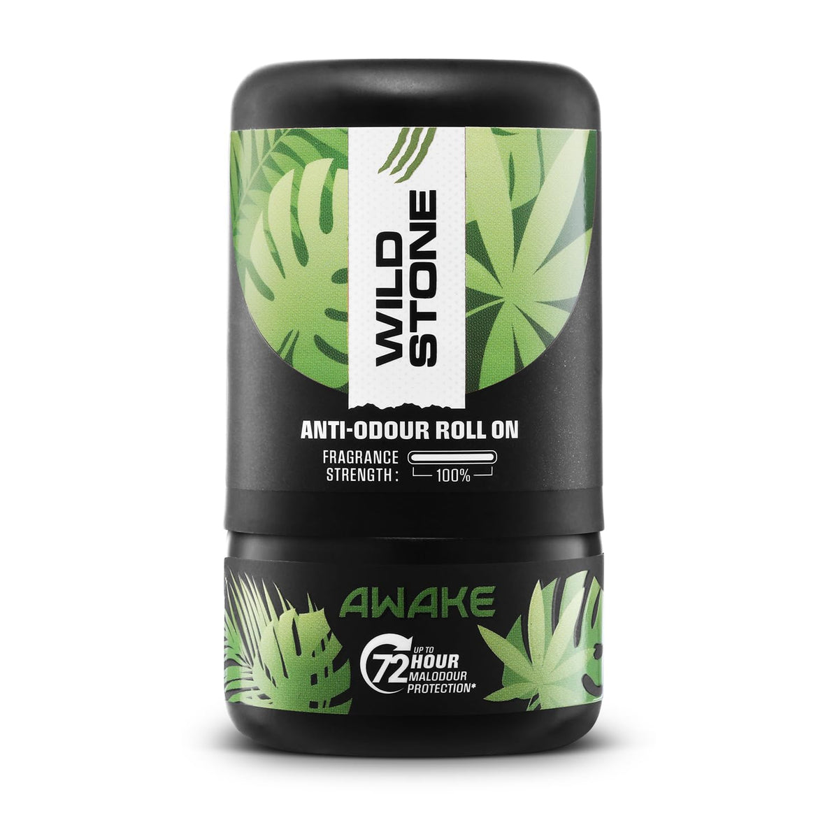 Wild Stone Awake Anti-Odour Roll On For Men, 50ml | Up to 72-Hour Odour Control | Enriched with Matcha tea and chamomile tea |Skin Friendly & Itch Free Deodorant Roll On | Long-Lasting Freshness