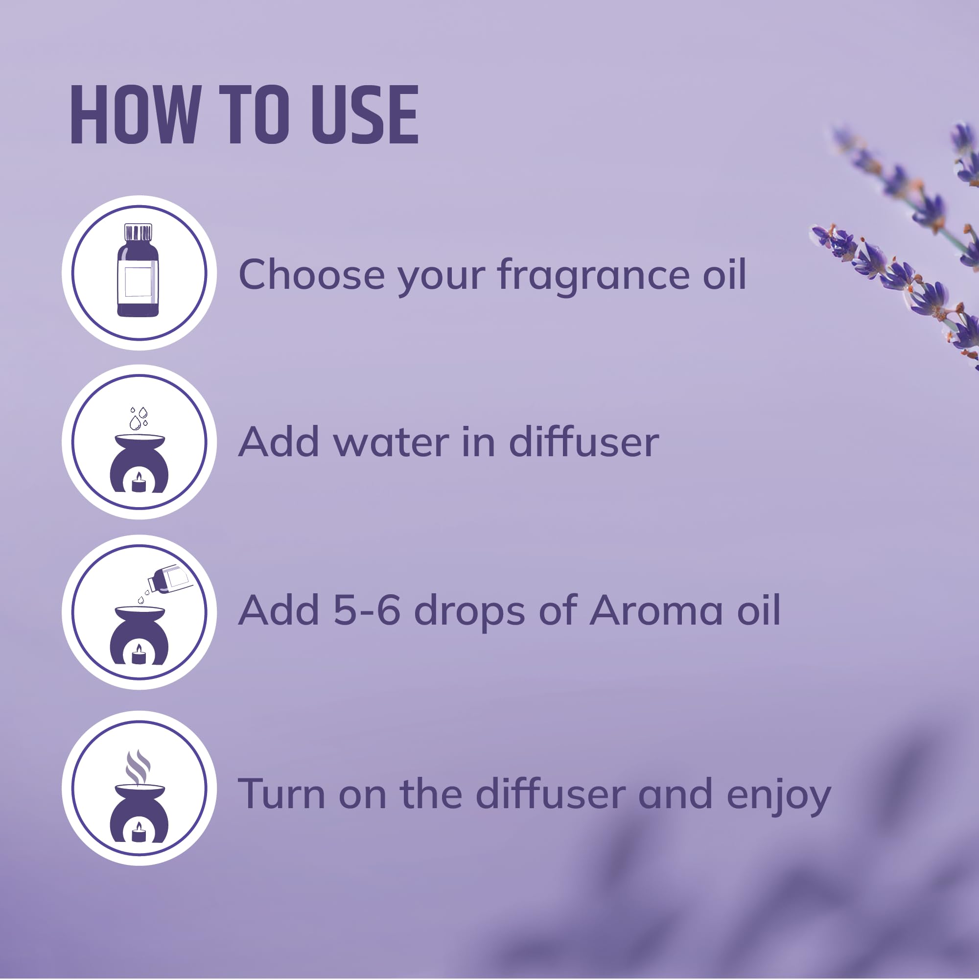 Aromahpure Fragrance Oil | 15 ml | Lavender Aroma Oil for Home Fragrance | Best for Aromatherapy | Helps in meditation | Used in Diffusers, Candles, Air Fresheners, Soaps, IFRA certified