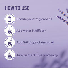 Aromahpure Fragrance Oil | 15 ml | Lavender Aroma Oil for Home Fragrance | Best for Aromatherapy | Helps in meditation | Used in Diffusers, Candles, Air Fresheners, Soaps, IFRA certified