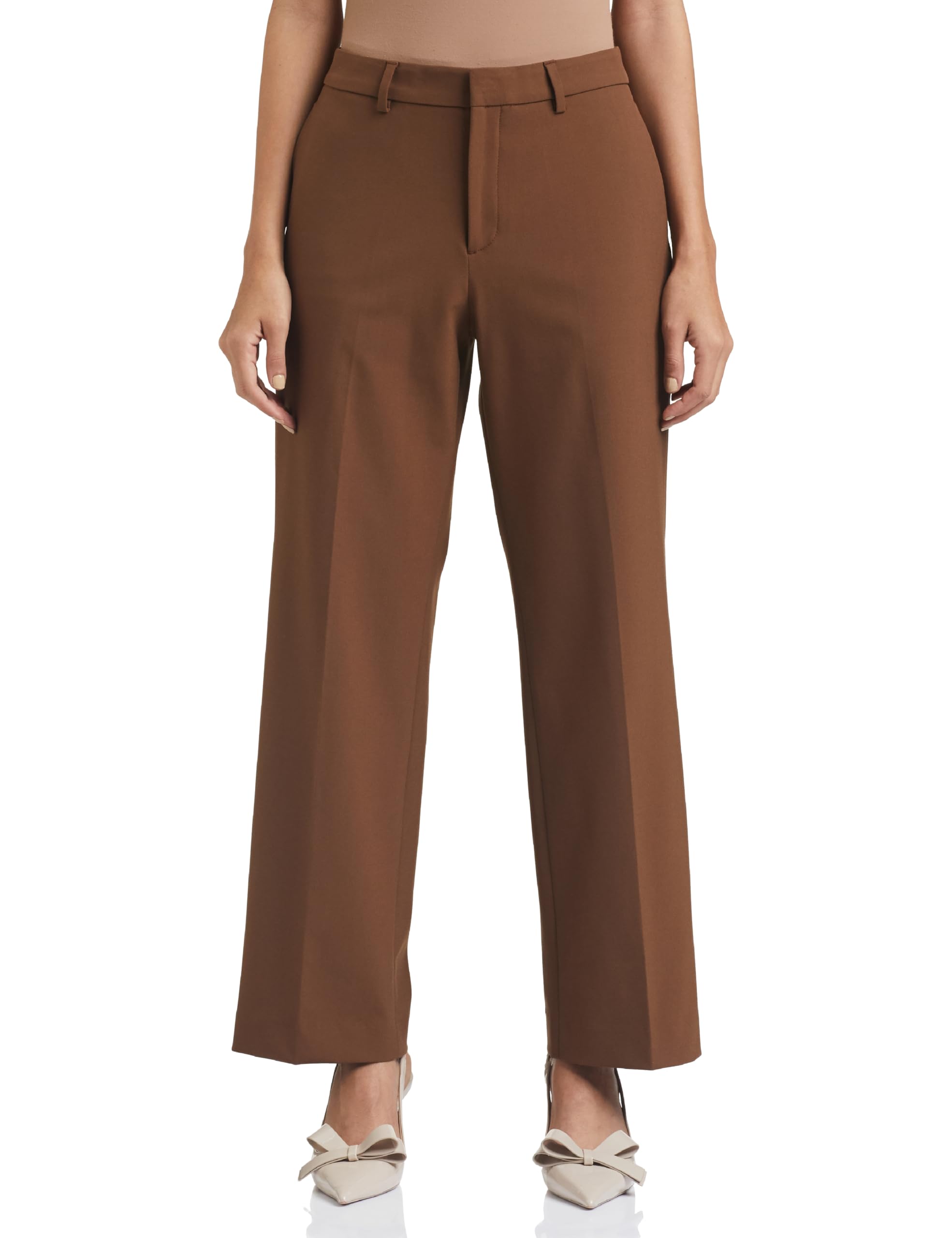 Symbol Premium Women's Wide Leg 4-Way Stretch Formal Trousers | Flexi-Waist | Waistband Gripper | Desk-to-Dinner (Available in Plus Sizes)