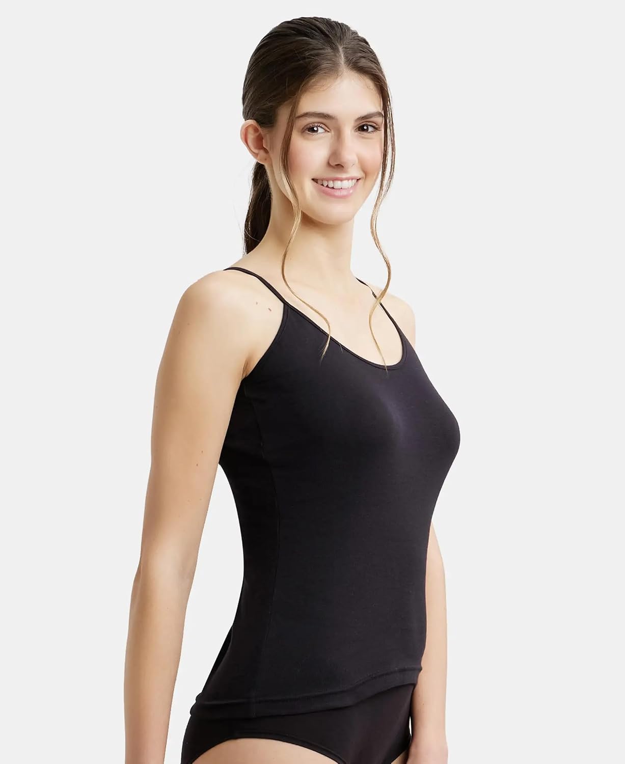 Jockey 1487 Women Super Combed Cotton Rib Camisole with Adjustable Straps