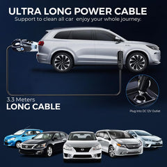 WOSCHER Woscherr 578D Car Vacuum Cleaner 2in1 & Tyre Inflator for Car and Bike 150 PSI |120 Watt Car Vaccine Cleaner High Power 5500PA Handheld|LED Light| Auto Shut Off| Wet/Dry Use