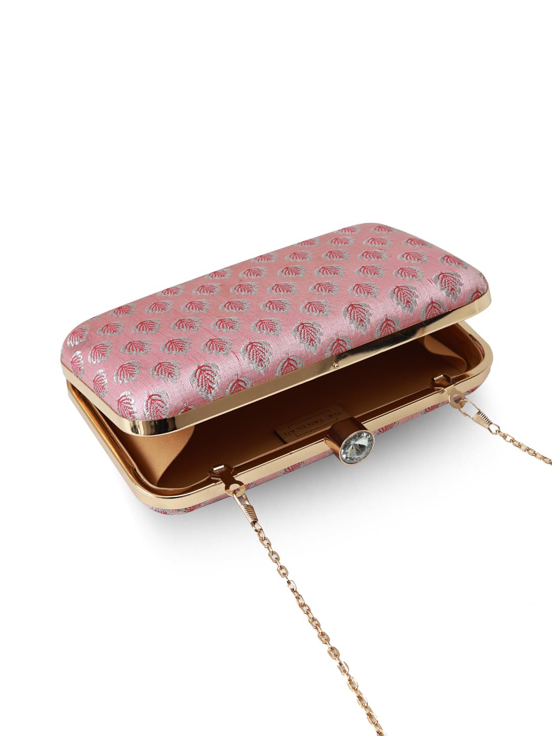 THE TAN CLAN Classic Pink Box Clutch Purse Luxury HandBags for Women Bag for Women | Elegant Evening Handbag, Stylish Purse with Magnetic Closure | Glammy.lk