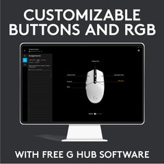 Logitech G 102 Light Sync Wired Gaming Mouse with Customizable RGB Lighting, 6 Programmable Buttons, Gaming Grade Sensor, 8K DPI Tracking,16.8mn Color, Light Weight - White