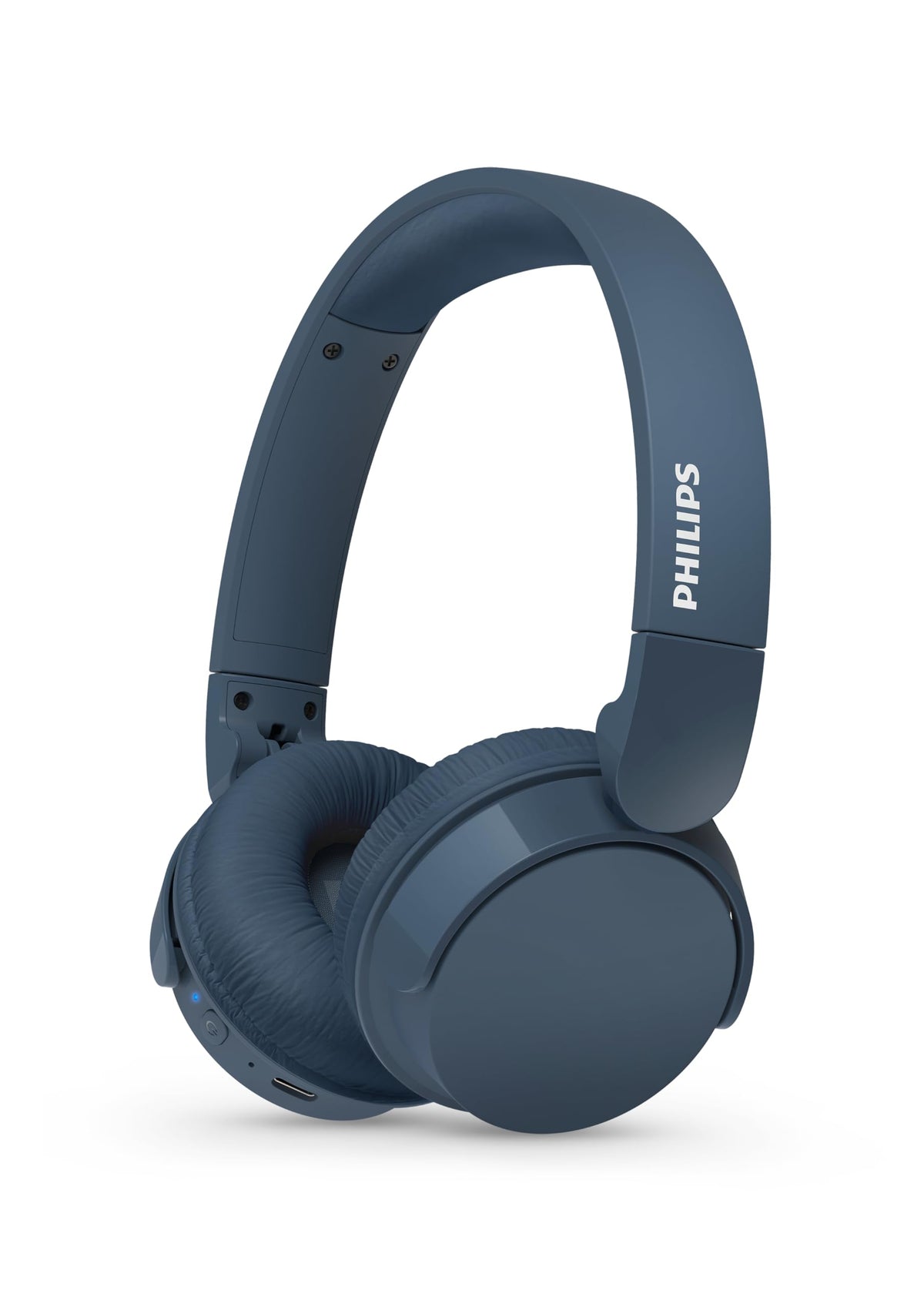 PHILIPS Audio TAH4209BL Bluetooth Headphones,Lightweight and Foldable Design, 32mm Neodynamic Drivers, 55H Playtime, USB Type-C Fast Charging, Built-in Mic for Smartphones, Laptop, Tablet (Blue)