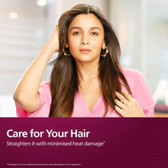 Philips Selfie Hair Straightener I Minimized Heat Damage with SilkPro Care I Ceramic Coated Plates I No.1 Preferred Hair Styling Appliance Brand I HP8302/06