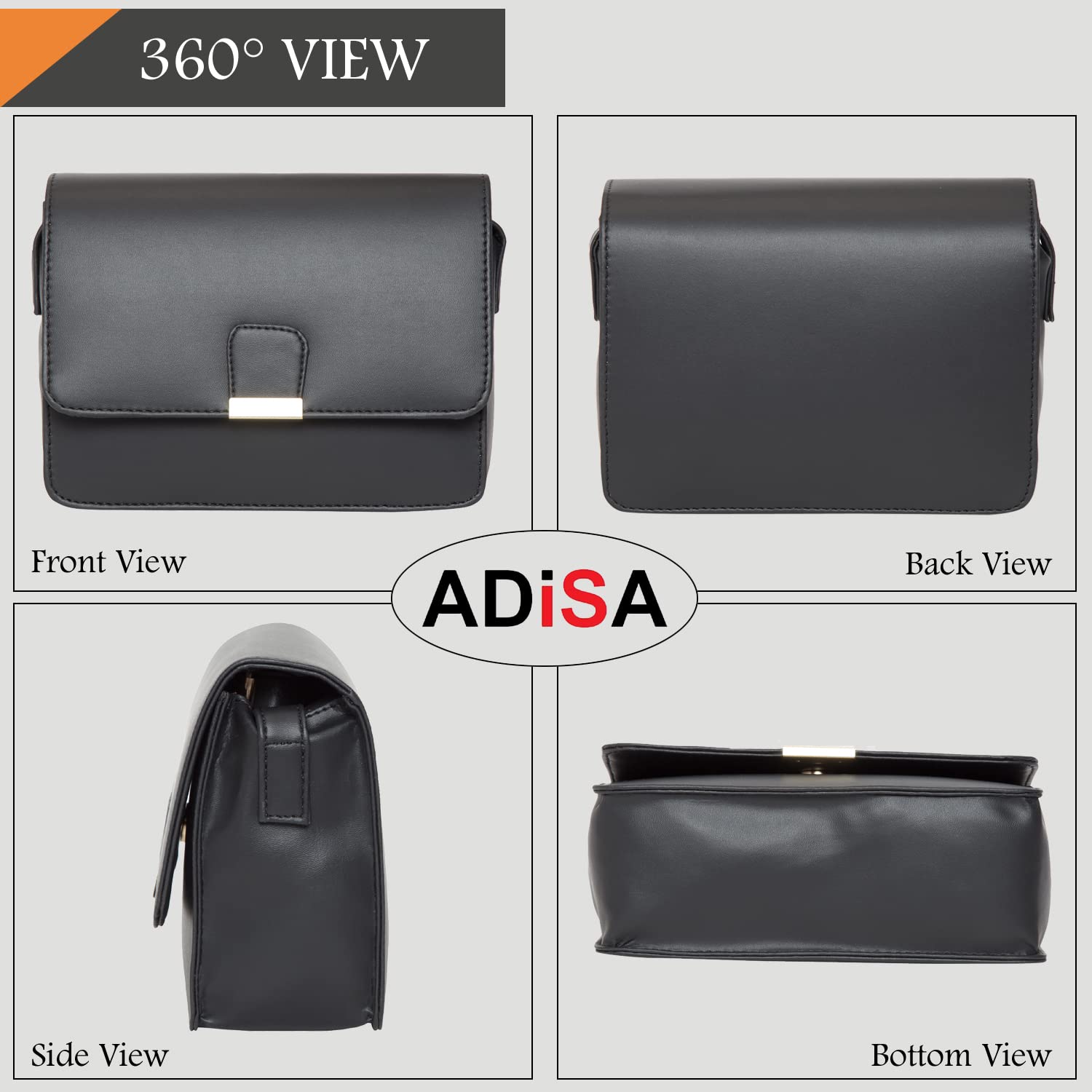 ADISA Women's Sling Bag (Black)