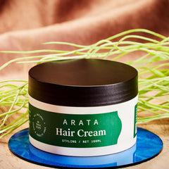 Arata Styling Hair Cream (100 GM) | For All Hair Types | Boosts Moisture | Reduces Frizz & Tames Flyaways | Adds Soft Hold and Control
