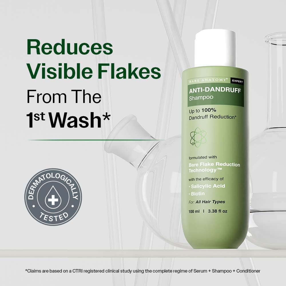 Bare Anatomy Anti-Dandruff Shampoo | Up To 100% Dandruff Reduction | 100 ml
