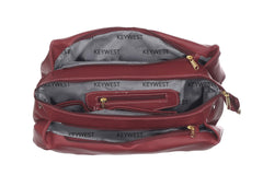 Keywest Women's Pheonix Satchel Tote Handbag for Women | Ladies purse | Stylish Shoulder Bag | Gift For Woman | Maroon