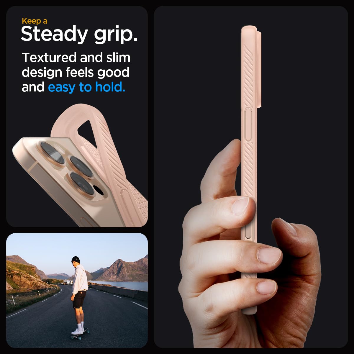Spigen Liquid Air Back Cover Case for iPhone, Durable Protection, Air Cushion Technology - TPU | Matte Black