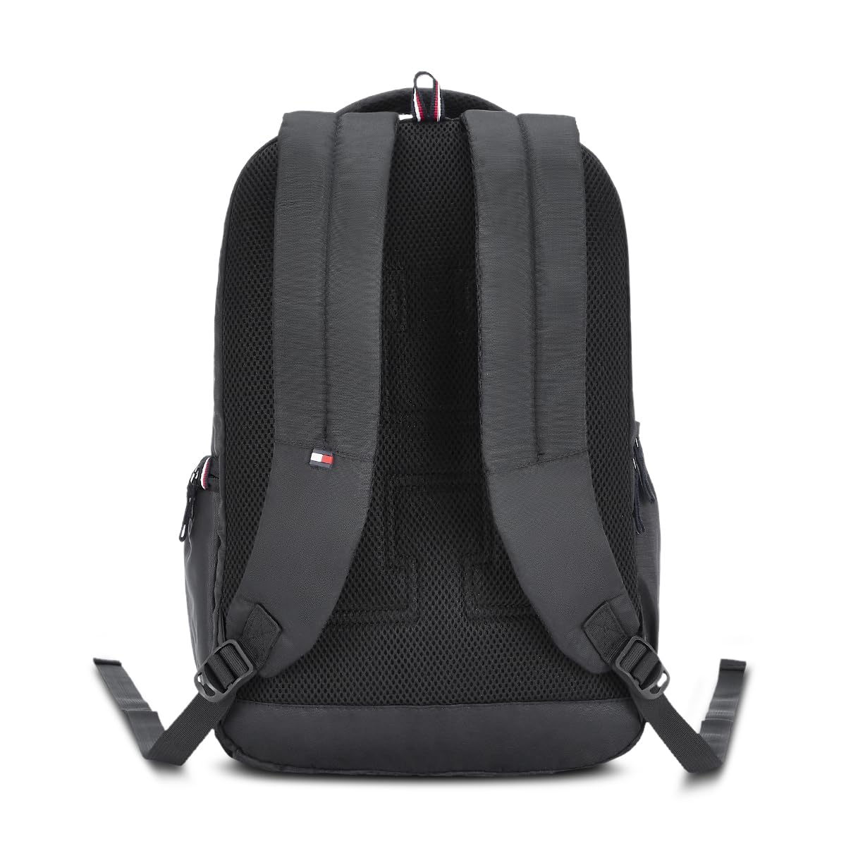 Tommy Hilfiger Joshua Polyester Unisex 15 Inch Laptop Backpack - Black | 21 Ltr Capacity| Padded & Adjustable Strap | Water Resistant | 3 Compartment | Water Bottle Holder | USB Cable holder Pocket